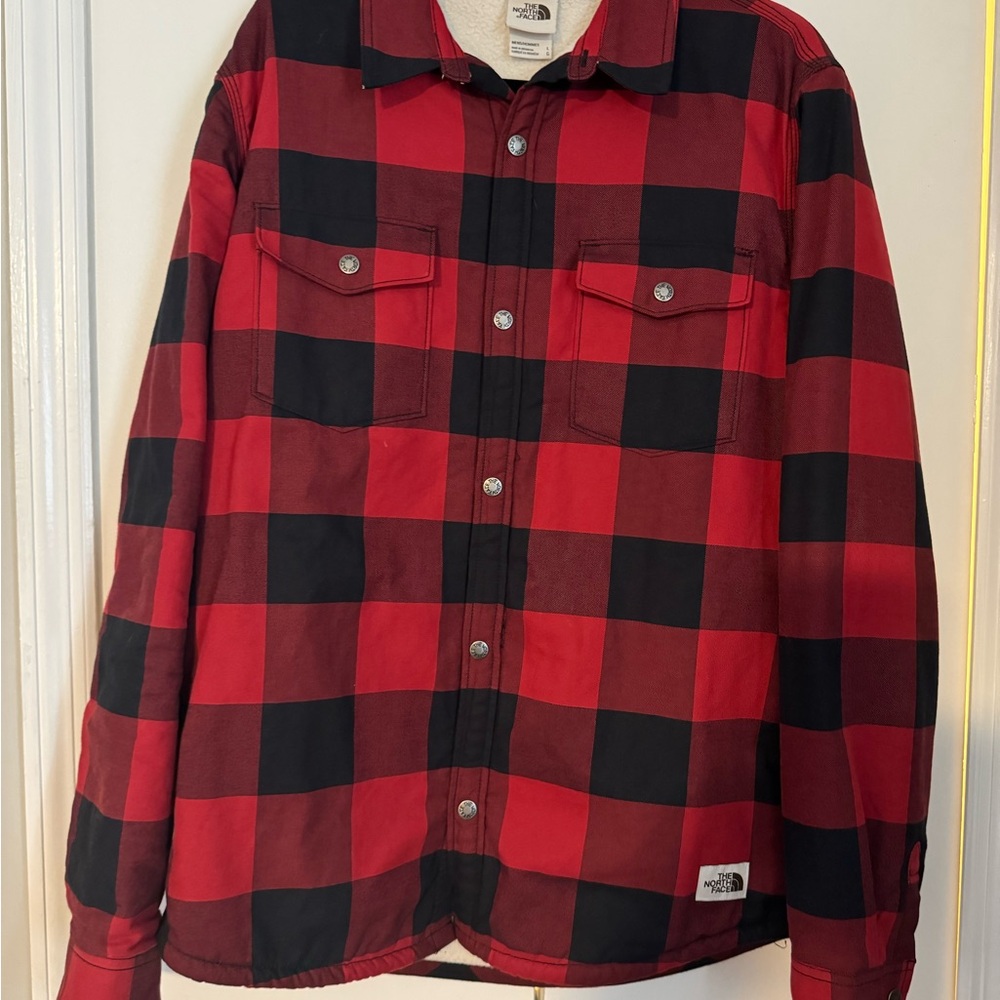 The North Face Red and Black Plaid Jacket